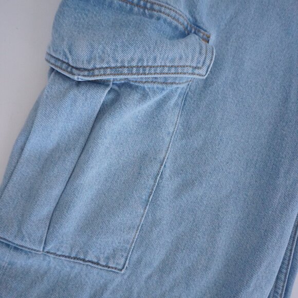 Agolde Los Angeles Utility Wide Leg Jeans Light Wash 90s Minimalist Model Off 28 - Picture 5 of 14